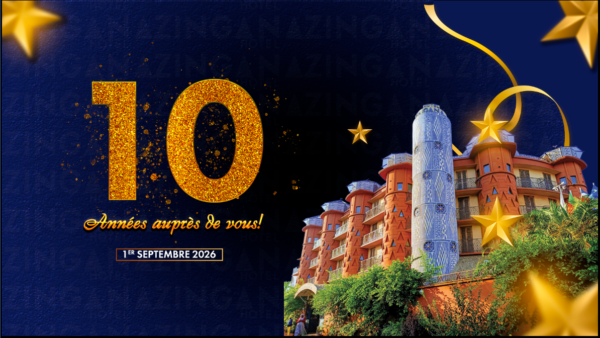A l'occasion de son dixième anniversaire, l'Hôtel Zingana vous remercie pour dix années d'excellents services à vos côtés
